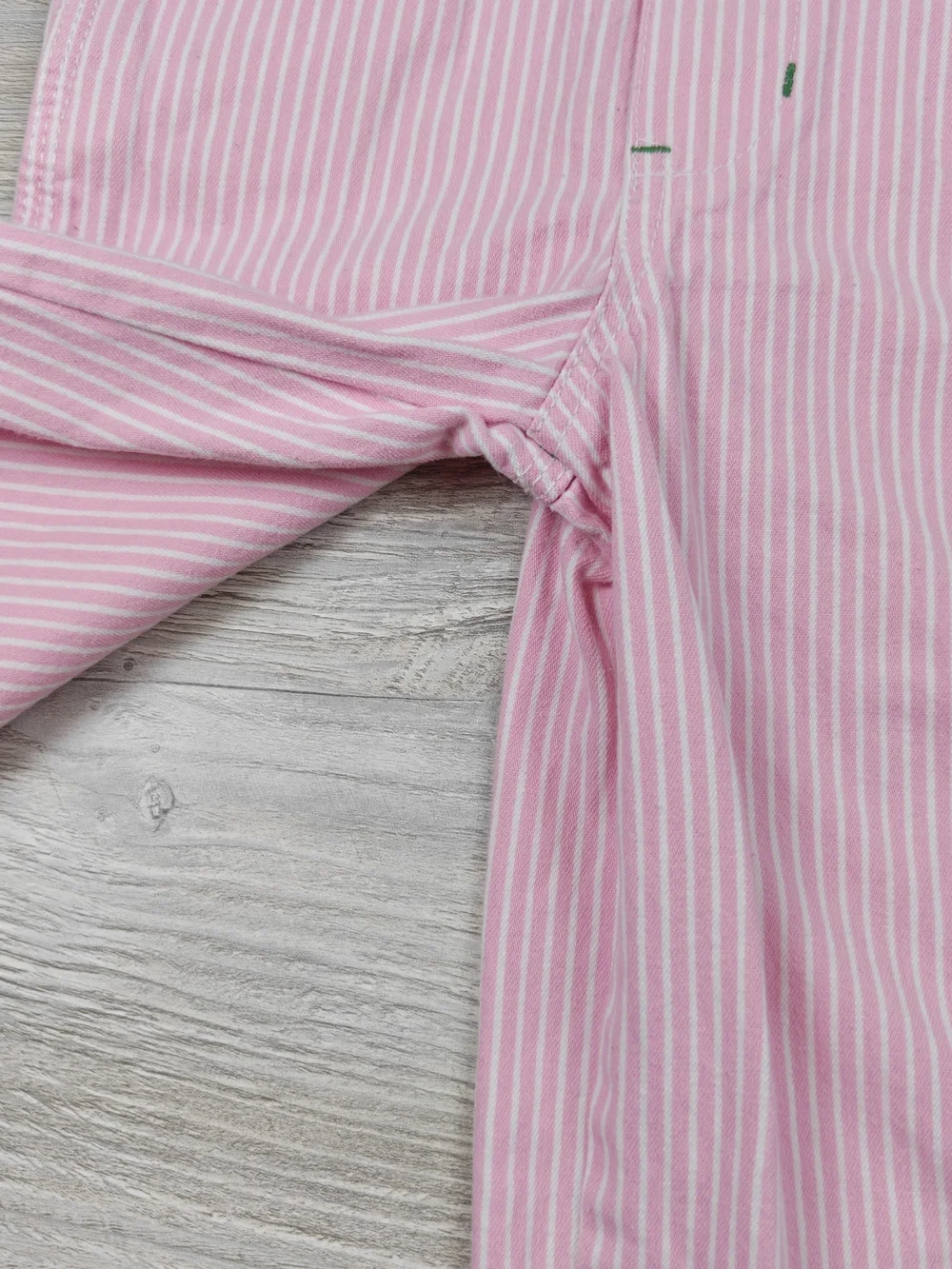 John Deere Overalls Girls 4T Pink Pinstriped Bib Pockets Farmer Cowgirl Rancher